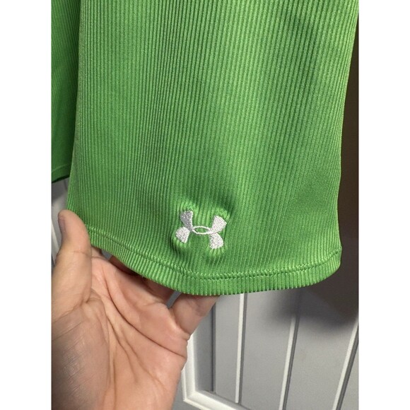 Under Armour Tank Tops Neon Pink Green Large Ribbed Activewear Gym Workout Run - Picture 4 of 6